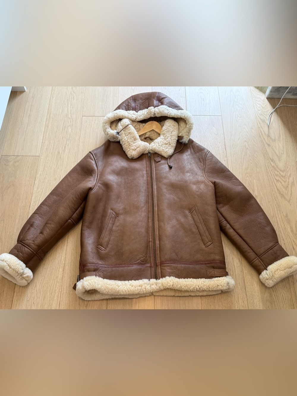 La Marque Regency Shearling Sheepskin Leather Aviator Jacket XXL NWOT RARE